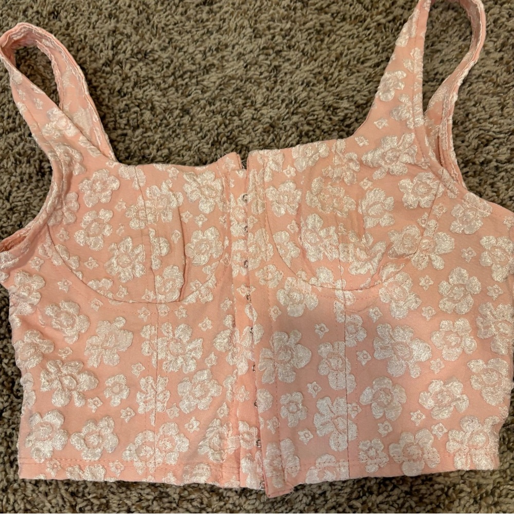 Pink/peach corset